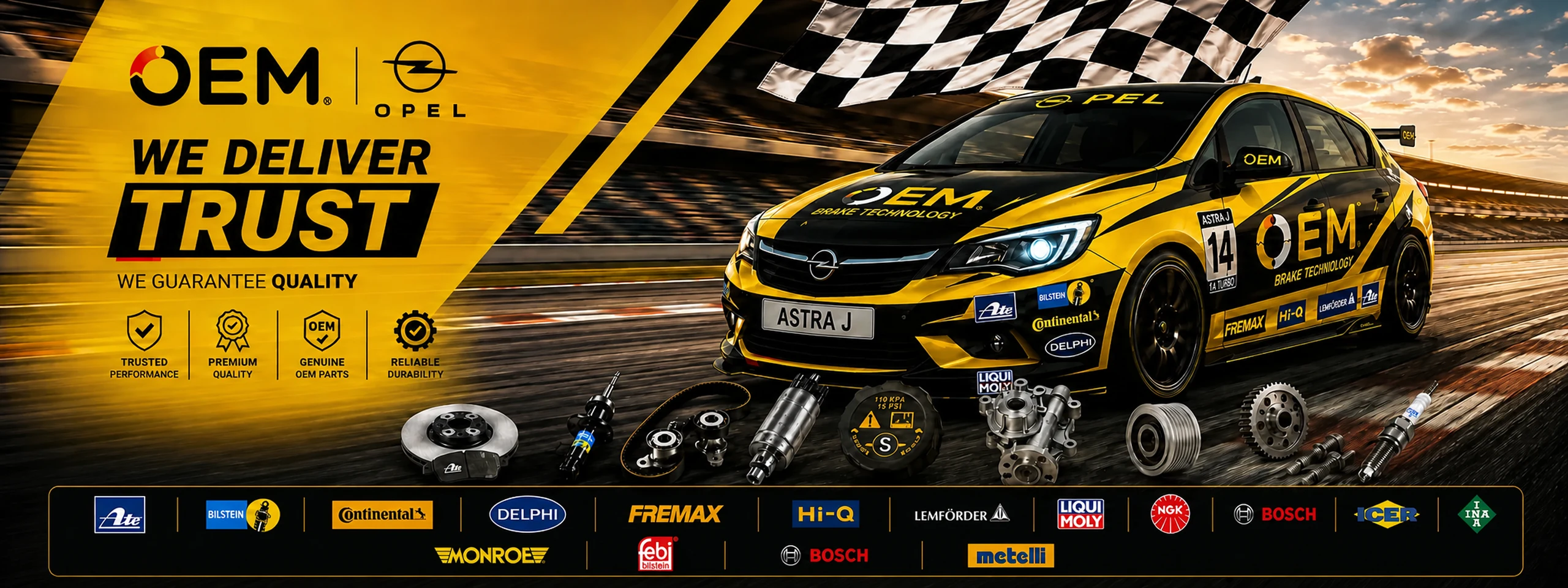 OEM ASTRA J desktop banner adapted for mobile